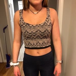 UO SPARKLE & FADE cropped tank banded back M